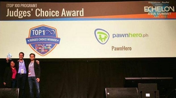 PH startup PawnHero wins the Judges' Choice award at Echelon Asia Summit 2015