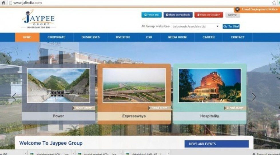 India: Jaypee Group in talks to sell stake in power transmission unit