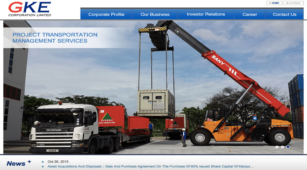 Singapore: GKE Corp to buy 70% in marine logistics firm Marquis Services for $2.11m