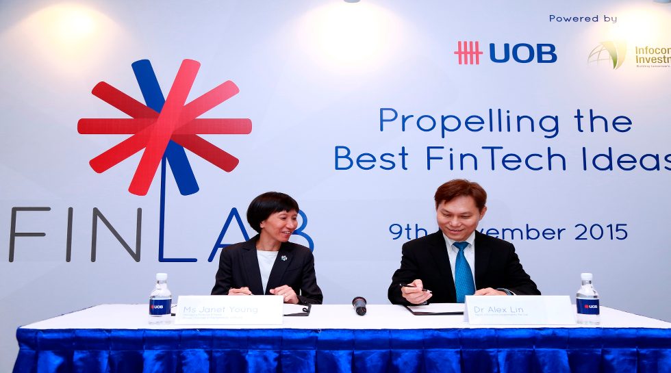 Singapore: UOB-Infocomm Investments partner to launch fintech innovation lab, explore ideas to develop crowdfunding