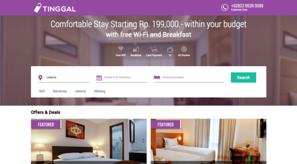 Indonesian budget hotel Tinggal raises $1m funding from India-based Wudstay's CEO, Mangrove Capital, others