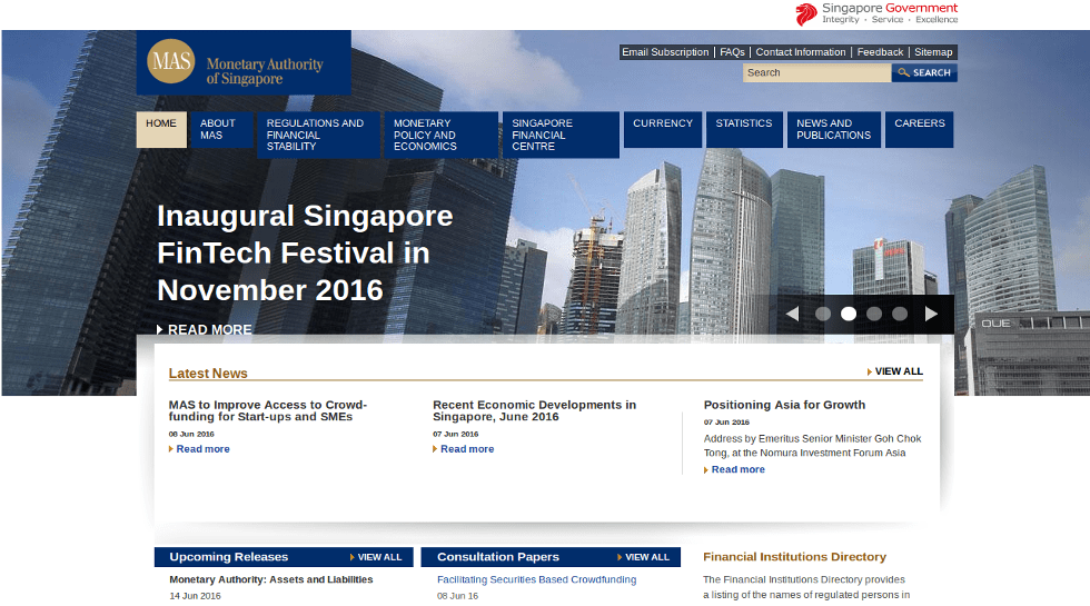 Singapore: MAS to regulate crowdfinance platforms & overhaul regulations