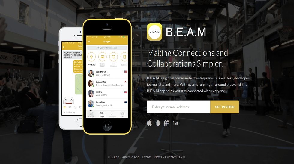 Singapore: BEAM launches mobile app to link startup professionals