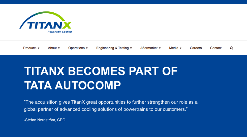 India: Tata AutoComp concludes acquisition of TitanX