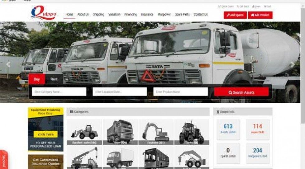 India: Srei launches online marketplace iQuippo for construction equipment