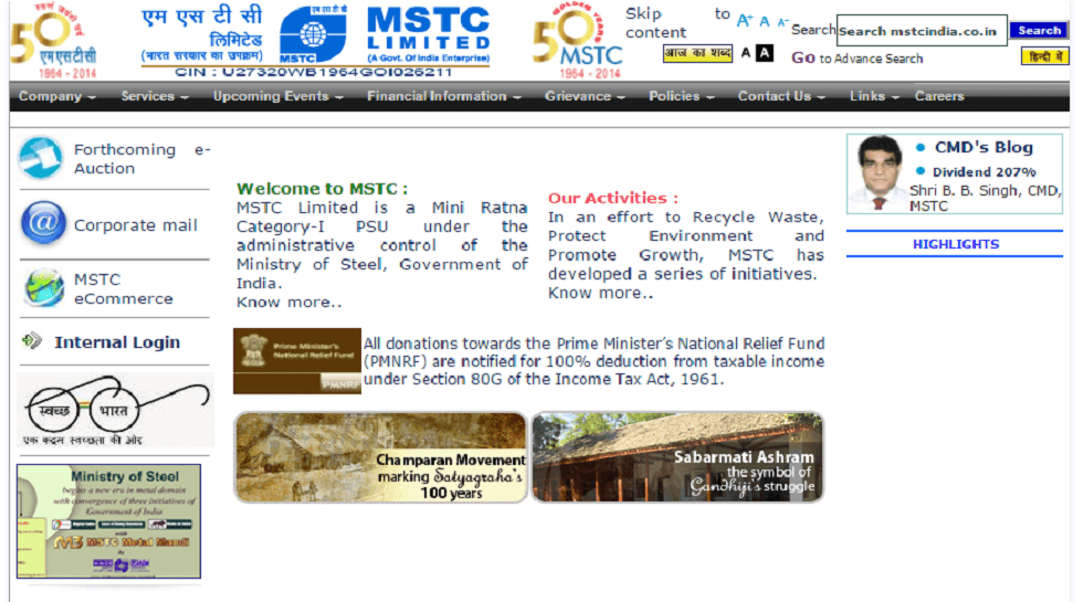 Indian govt to reduce stake in MSTC to 64%