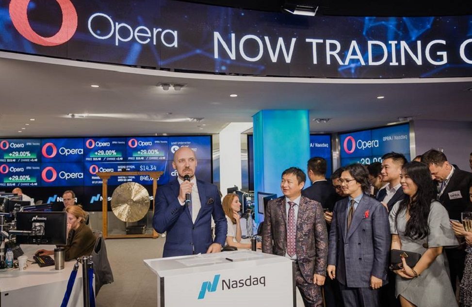 Chinese-owned browser developer Opera's shares soar in US market debut