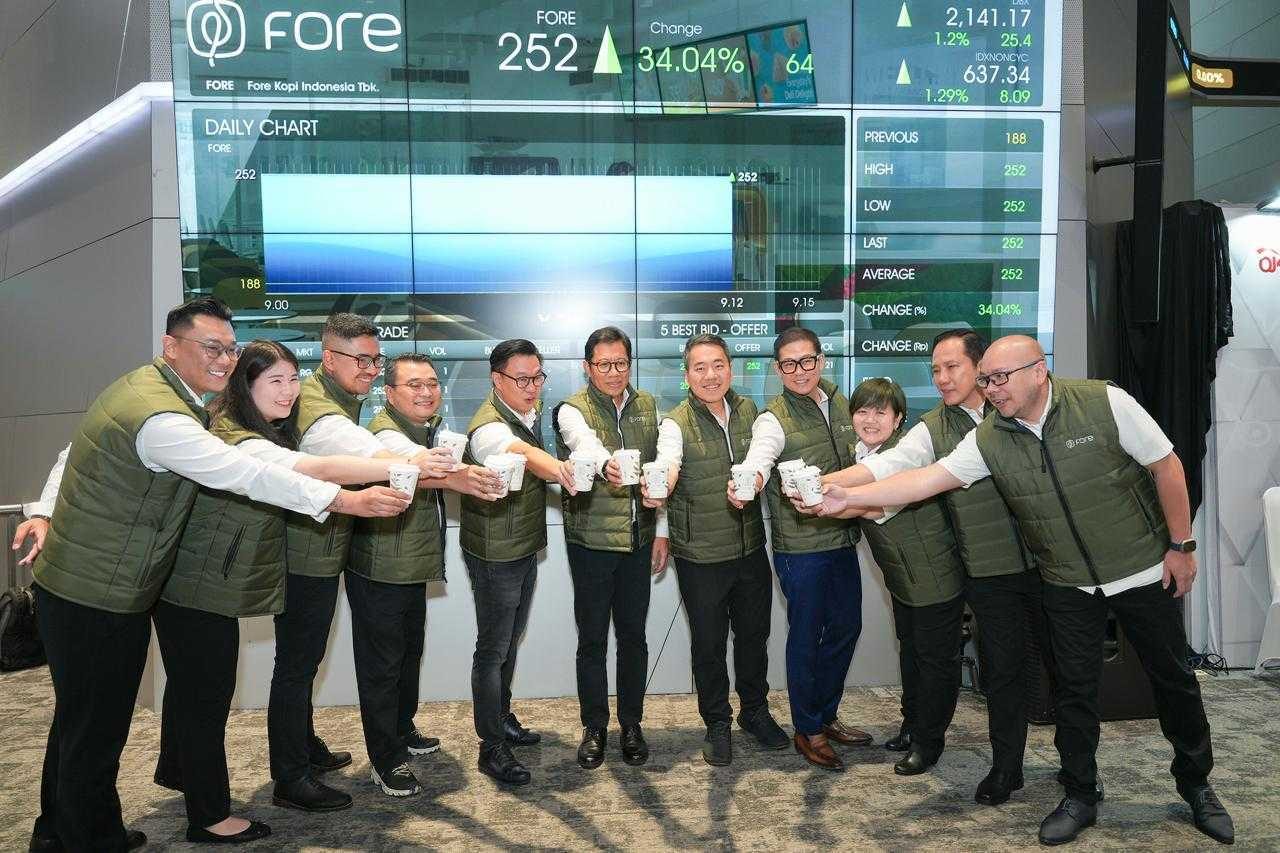 Indonesia's Fore Coffee surges 34% on market debut