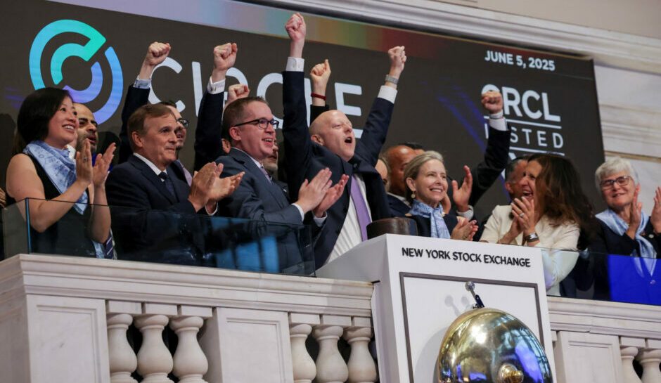 Circle's shares triple in NYSE debut lifting IPO market rebound hopes