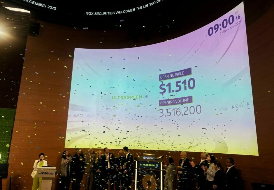 65 Equity-backed UltraGreen.ai debuts on SGX after $400m IPO